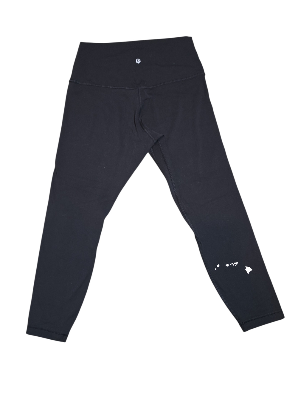 Lululemon Aligh High Rise 25" Legging RARE Aloha Island Stamped Size 10 Black
